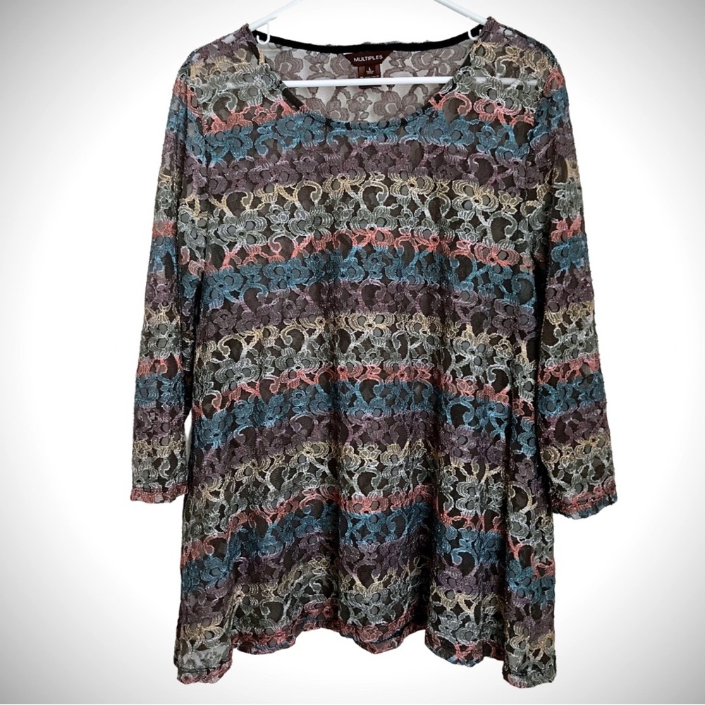 Unique Multicolor Lace Tunic